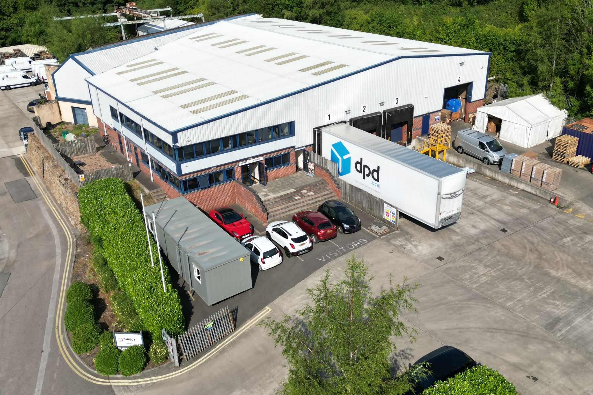 Industrial building and forecourt at Strafford Industrial Park